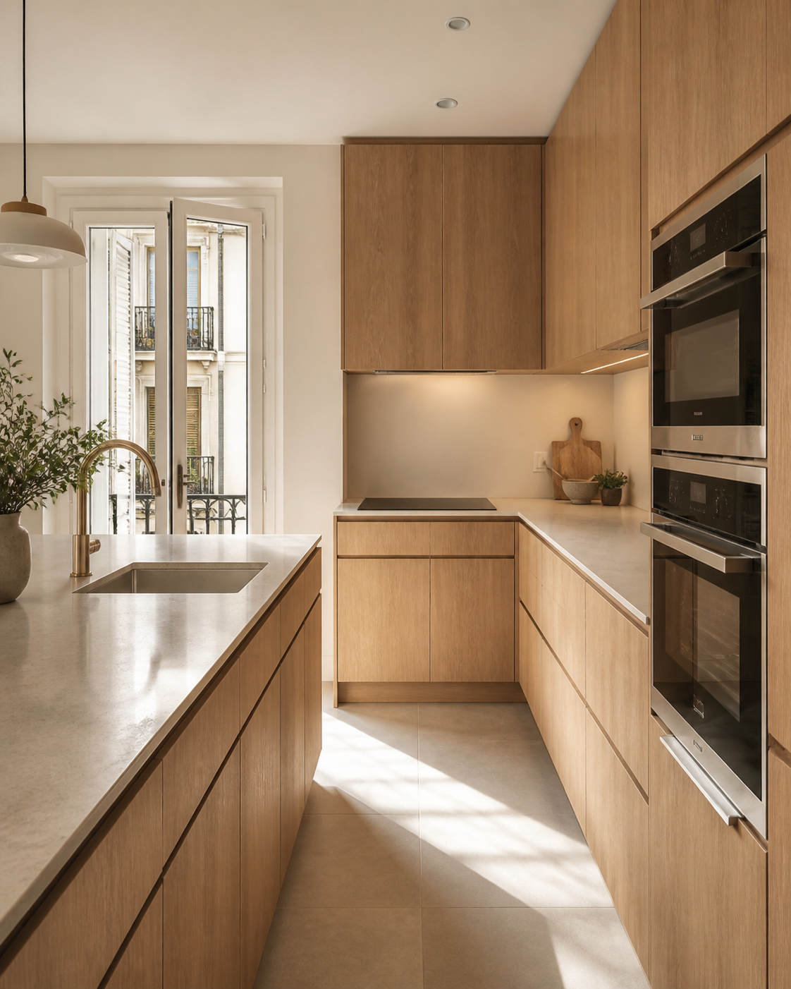 Cocina moderna reformada con mobiliario a medida